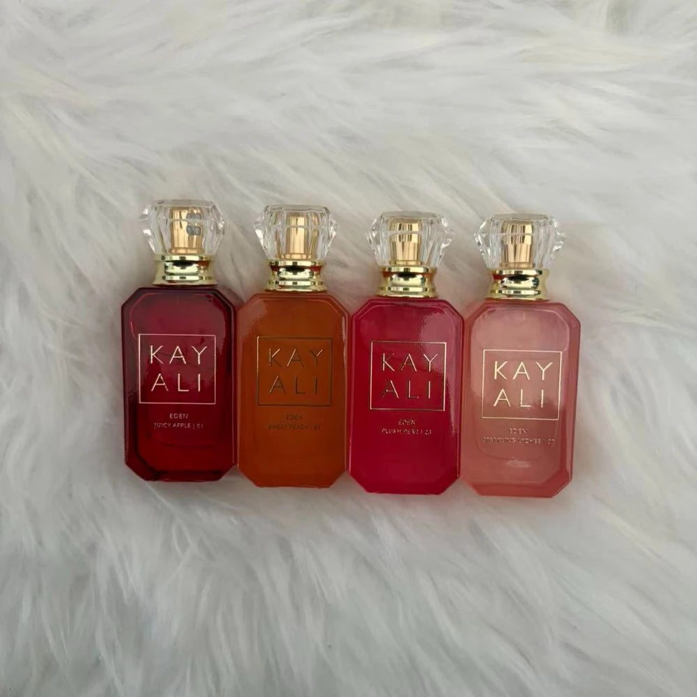 Set KAYALI Eden di 4 mini profumi: irresistibili fragranze fruttate e floreali da donna, perfette da portare in viaggio!